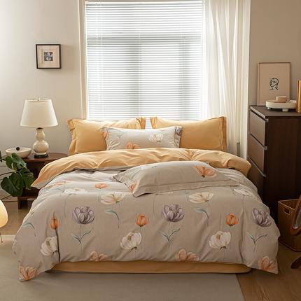 91家纺网 家纺一手货源 找家纺 （总）左右家纺 2024秋冬新款全棉磨毛印花四件套