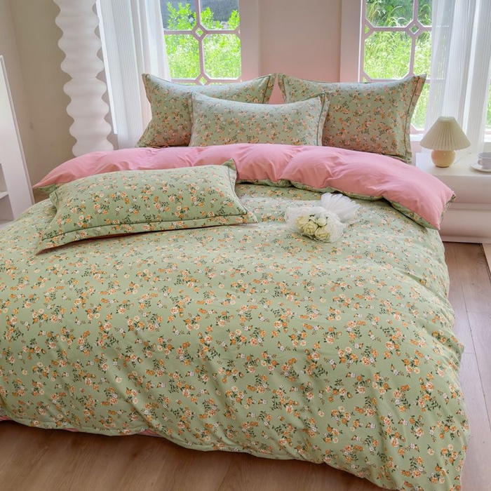 91家纺网 家纺一手货源 找家纺 禧多家纺 2024新款亲肤云锦棉四件套 初夏