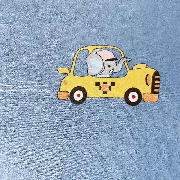 91家纺网 家纺一手货源 找家纺 大柏树 2025新款A类高克重亲肤舒适牛奶绒印花四件套-单床单可定制 精灵乐园-蓝