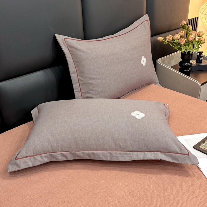 91家纺网 家纺一手货源 找家纺 优品阁 2024新款全棉磨毛四件套单品系列-单枕套迪诺之旅-灰