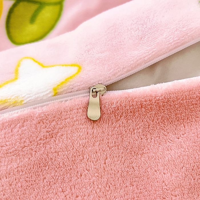 91家纺网 家纺一手货源 找家纺 鱼宝 2024新款牛奶绒可拆卸被套被芯 呆萌小熊