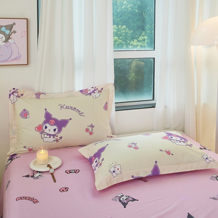 91家纺网 家纺一手货源 找家纺 蘭菲家纺 2024新款全棉小版卡通三丽鸥单被套 棒棒糖