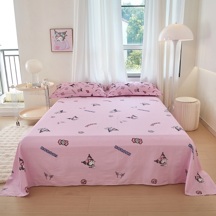 91家纺网 家纺一手货源 找家纺 蘭菲家纺 2024新款全棉小版卡通三丽鸥四件套 小美库