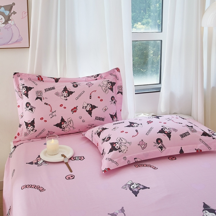 91家纺网 家纺一手货源 找家纺 蘭菲家纺 2024新款全棉小版卡通三丽鸥单被套 小美库