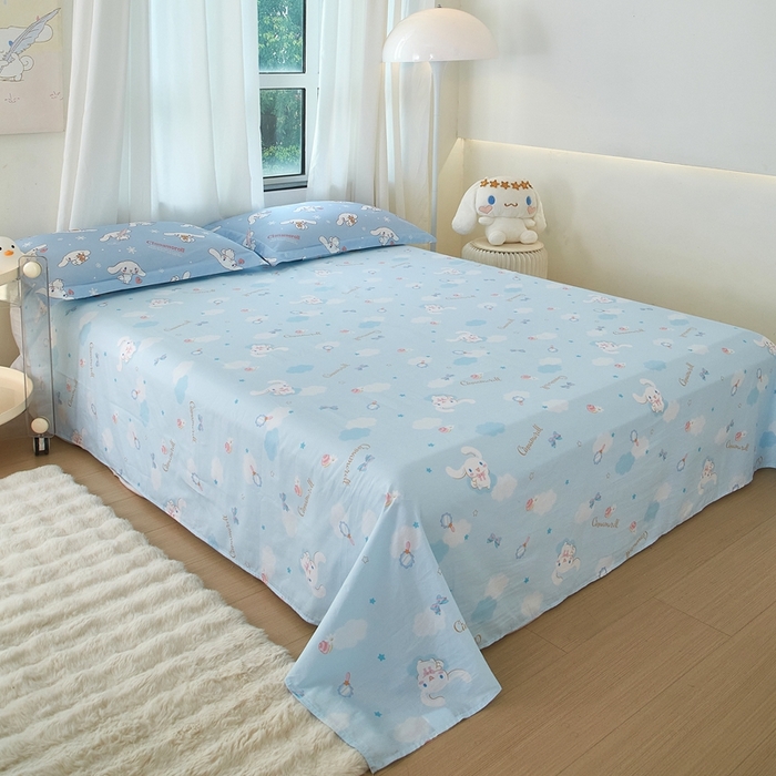 91家纺网 家纺一手货源 找家纺 蘭菲家纺 2024新款全棉小版卡通三丽鸥单被套 小雪儿