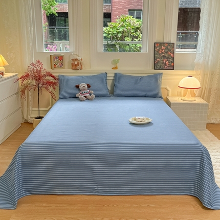 91家纺网 家纺一手货源 找家纺 （总）义博家纺 2025新款原棉老粗布床单凉席