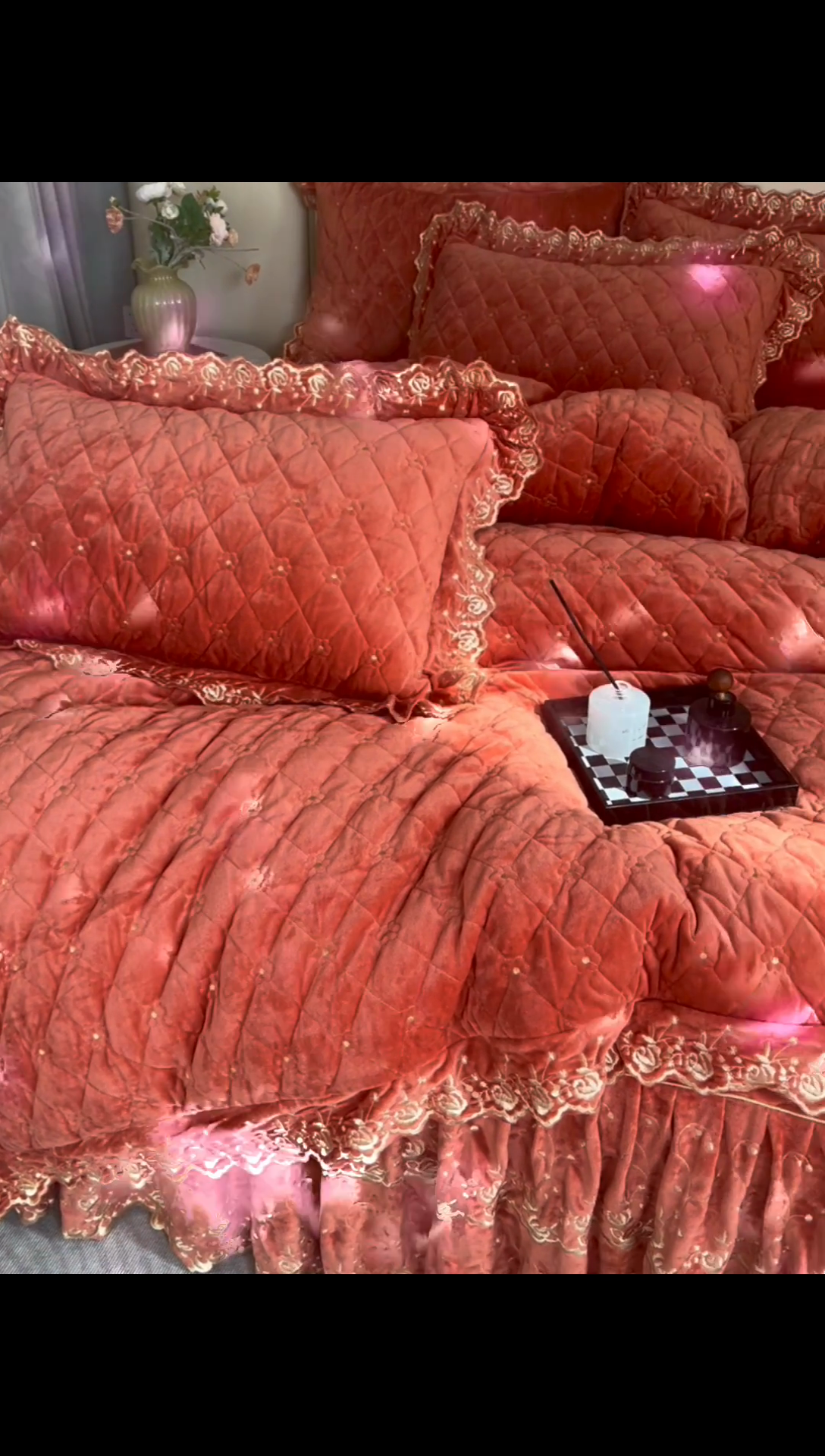 91家纺网 家纺一手货源 找家纺 （总）罗艺轩 2024新款加厚宝宝绒夹棉床裙四件套-梦幻星辰