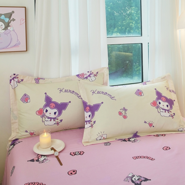 91家纺网 家纺一手货源 找家纺 蘭菲家纺 2024新款全棉小版卡通三丽鸥单被套 棒棒糖