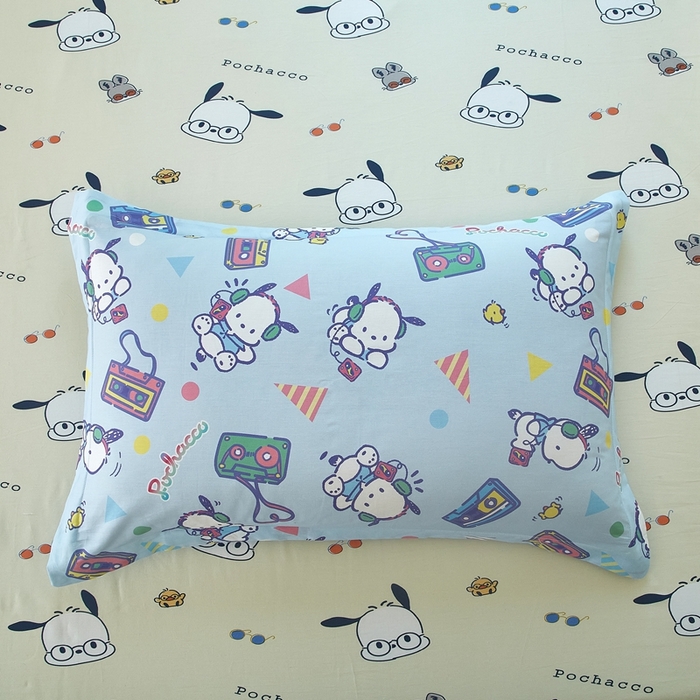 91家纺网 家纺一手货源 找家纺 蘭菲家纺 2024新款全棉小版卡通三丽鸥单被套 演唱会.蓝