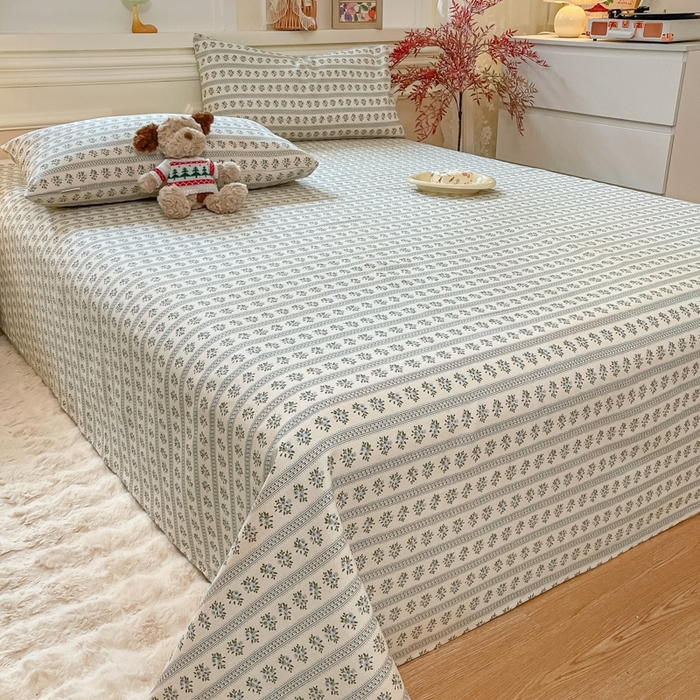 91家纺网 家纺一手货源 找家纺 义博家纺 2025新款全棉老粗布床单 陌微