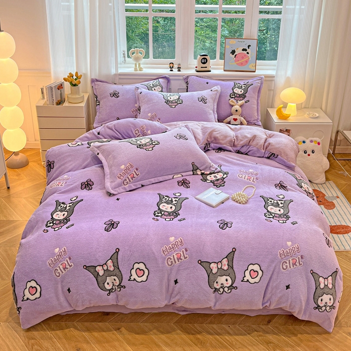 91家纺网 家纺一手货源 找家纺 韩巢家纺 2024新款加厚雪花绒牛奶绒珊瑚绒单件被套-新品（提供卖家秀 ） 库骆米