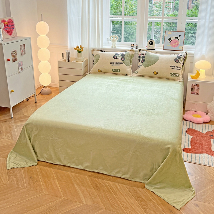 91家纺网 家纺一手货源 找家纺 韩巢家纺 2024新款加厚雪花绒牛奶绒珊瑚绒单件被套-新品（提供卖家秀 ） 快乐熊猫