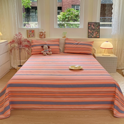 91家纺网 家纺一手货源 找家纺 （总）义博家纺 2025新款原棉老粗布床单凉席