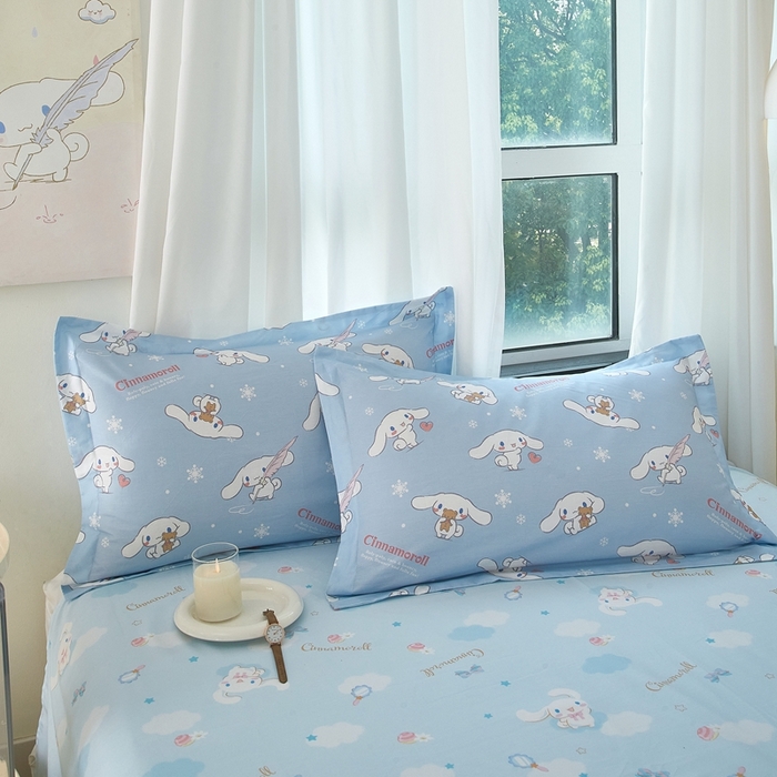 91家纺网 家纺一手货源 找家纺 蘭菲家纺 2024新款全棉小版卡通三丽鸥单被套 小雪儿