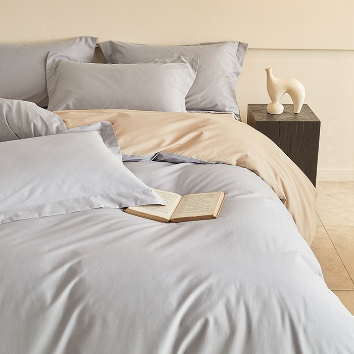 91家纺网 家纺一手货源 找家纺 秀色家纺 2025新款秋冬加厚保暖床上纯色四件套纯棉磨毛全棉床单被套三件套50支-瑞妮 瑞妮-松灰+奶油