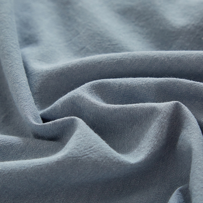 91家纺网 家纺一手货源 找家纺 呦呦南宋 纯棉简约款枕套 母婴级A类全棉色织水洗棉无印风单品一对装全棉枕头套 蓝色（简约款）