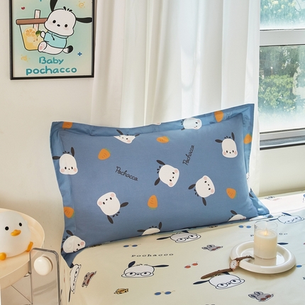 91家纺网 家纺一手货源 找家纺 蘭菲家纺 2024新款全棉小版卡通三丽鸥单被套 小金豆.灰