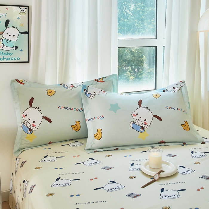 91家纺网 家纺一手货源 找家纺 蘭菲家纺 2024新款全棉小版卡通三丽鸥单被套 水果派