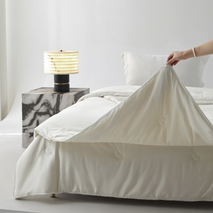 91家纺网 家纺一手货源 找家纺 A+爱家（纪梵茜）  2024新款长绒棉禾素抗菌被被子被芯子母被 长绒棉禾素子母被