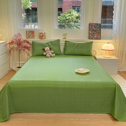 91家纺网 家纺一手货源 找家纺 （总）义博家纺 2025新款原棉老粗布床单凉席