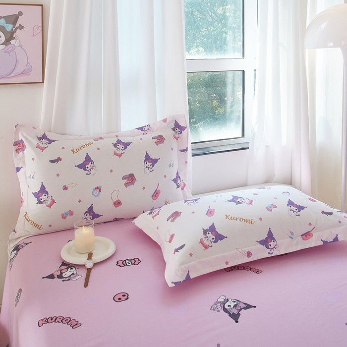 91家纺网 家纺一手货源 找家纺 蘭菲家纺 2024新款全棉小版卡通三丽鸥单被套 小臭美