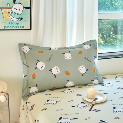 蘭菲家纺 2024新款全棉小版卡通三丽鸥单被套 小金豆.绿