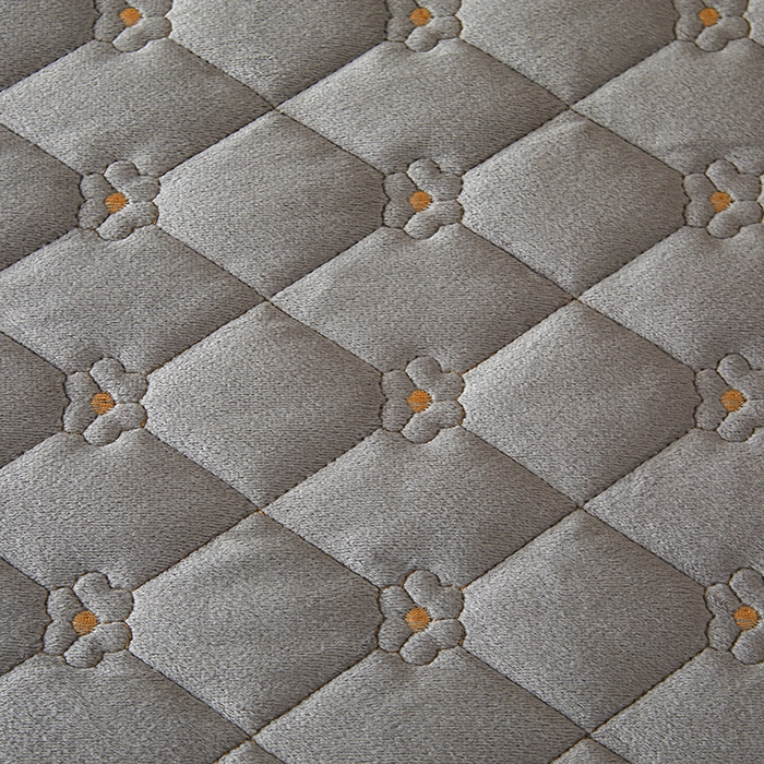 91家纺网 家纺一手货源 找家纺 罗艺轩 2024新款加厚宝宝绒夹棉床裙三件套-梦幻星辰 高级灰