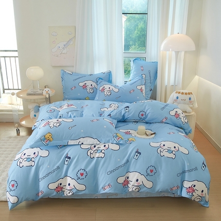 蘭菲家纺 2024新款全棉小版卡通三丽鸥四件套 小团子