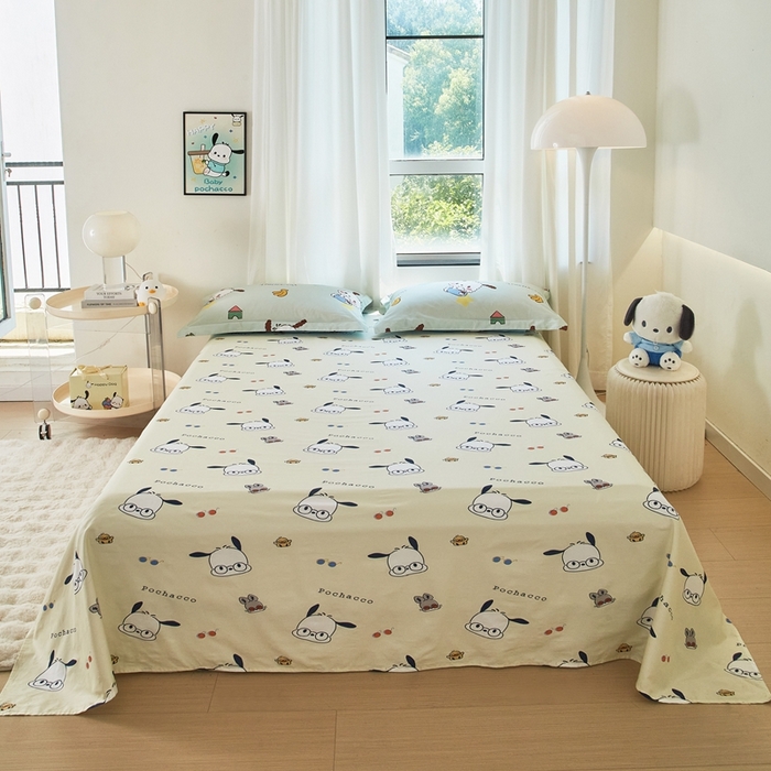 91家纺网 家纺一手货源 找家纺 蘭菲家纺 2024新款全棉小版卡通三丽鸥单被套 水果派