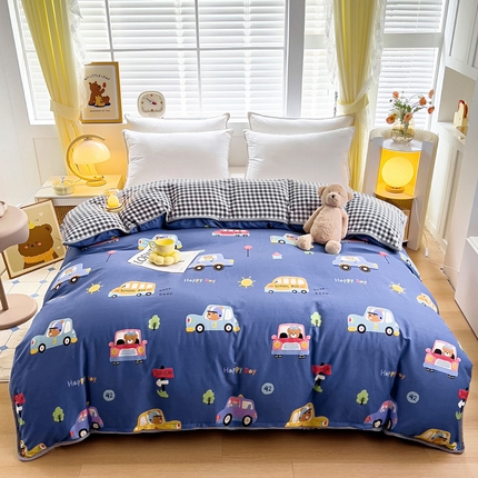 91家纺网 家纺一手货源 找家纺 （总）2024新款全棉加牛奶绒四件套单被套系列-单被套