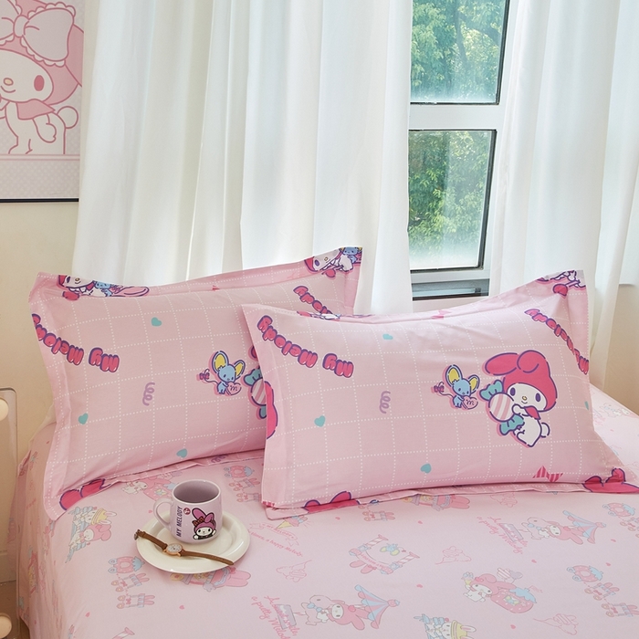 91家纺网 家纺一手货源 找家纺 蘭菲家纺 2024新款全棉小版卡通三丽鸥单被套 美食家