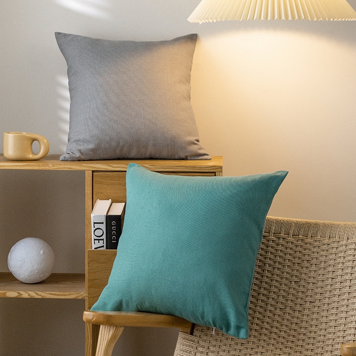 91家纺网 家纺一手货源 找家纺 （总）呦呦南宋 2024新款老粗布抱枕套纯色抱枕套粗布纹理感高级感隐形拉链可拆卸加厚靠垫套