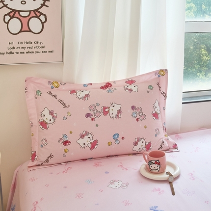 91家纺网 家纺一手货源 找家纺 蘭菲家纺 2024新款全棉小版卡通三丽鸥单被套 小甜心