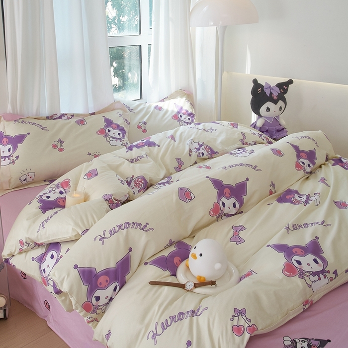 91家纺网 家纺一手货源 找家纺 （总）蘭菲家纺 2024新款全棉小版卡通三丽鸥四件套