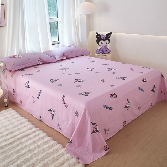 91家纺网 家纺一手货源 找家纺 蘭菲家纺 2024新款全棉小版卡通三丽鸥四件套 小甜筒