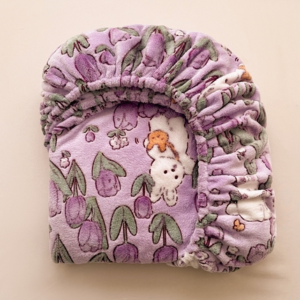 91家纺网 家纺一手货源 找家纺 （总）韩巢家纺 2024新款加厚雪花绒卡通印花保暖牛奶绒珊瑚绒床笠三件套