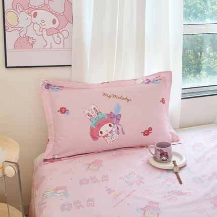 91家纺网 家纺一手货源 找家纺 蘭菲家纺 2024新款全棉小版卡通三丽鸥单被套 小美(圆）