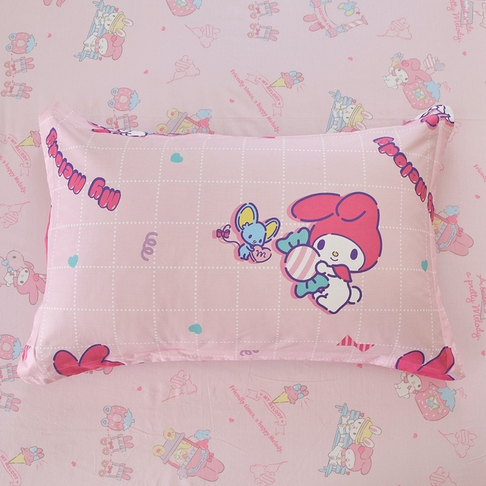 91家纺网 家纺一手货源 找家纺 蘭菲家纺 2024新款全棉小版卡通三丽鸥单被套 美食家