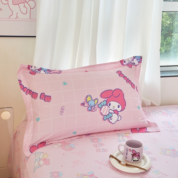 91家纺网 家纺一手货源 找家纺 蘭菲家纺 2024新款全棉小版卡通三丽鸥单被套 美食家