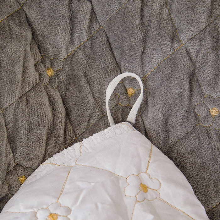 91家纺网 家纺一手货源 找家纺 罗艺轩 2024新款加厚宝宝绒夹棉床裙四件套-梦幻星辰 高级灰