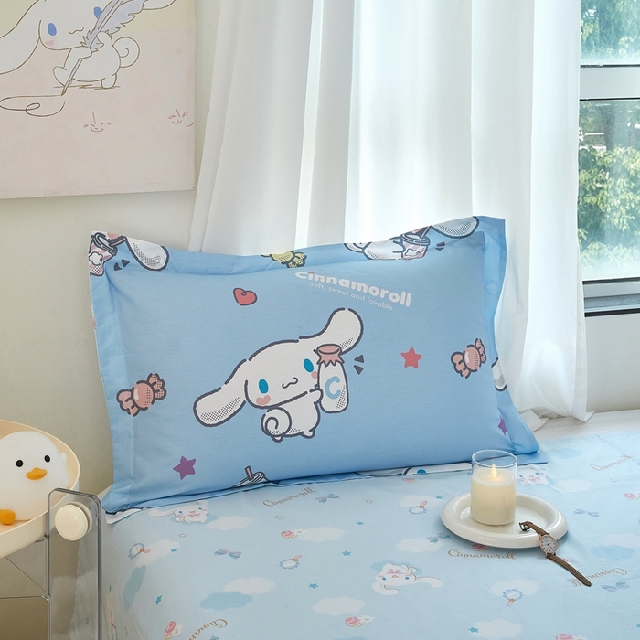 91家纺网 家纺一手货源 找家纺 蘭菲家纺 2024新款全棉小版卡通三丽鸥单被套 小土豆