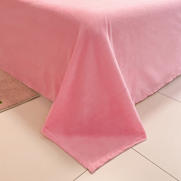 91家纺网 家纺一手货源 找家纺 新方向 2025新款全消光A类儿童牛奶绒四件套-萌萌兔 萌萌兔-粉