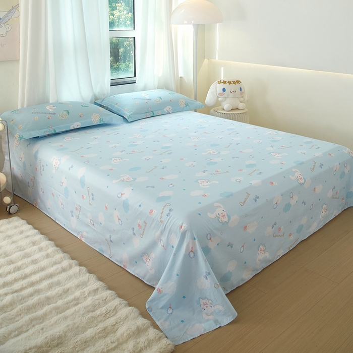 91家纺网 家纺一手货源 找家纺 蘭菲家纺 2024新款全棉小版卡通三丽鸥单被套 小清新