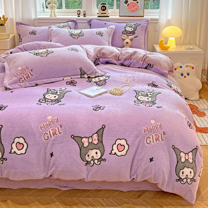 91家纺网 家纺一手货源 找家纺 韩巢家纺 2024新款加厚雪花绒牛奶绒珊瑚绒单件被套-新品（提供卖家秀 ） 库骆米