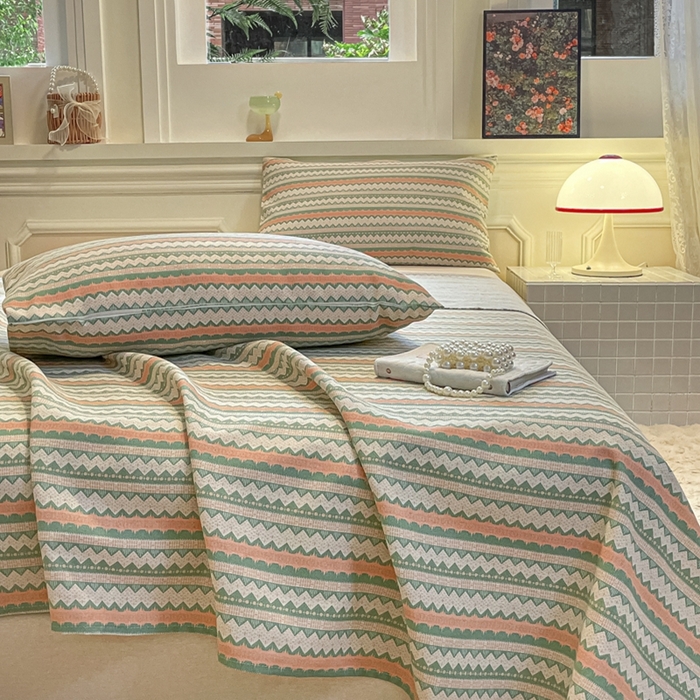 91家纺网 家纺一手货源 找家纺 义博家纺 2025新款全棉老粗布床单 向往生活