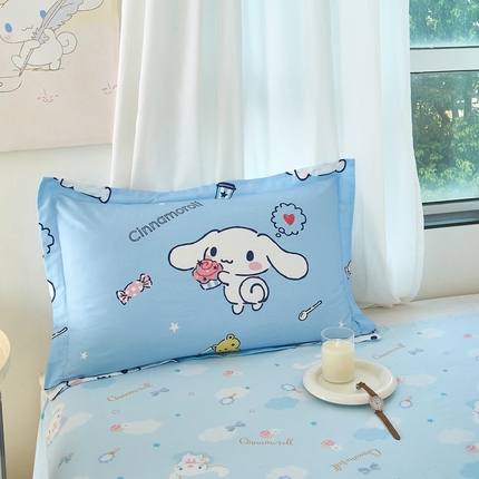 91家纺网 家纺一手货源 找家纺 蘭菲家纺 2024新款全棉小版卡通三丽鸥单被套 小团子