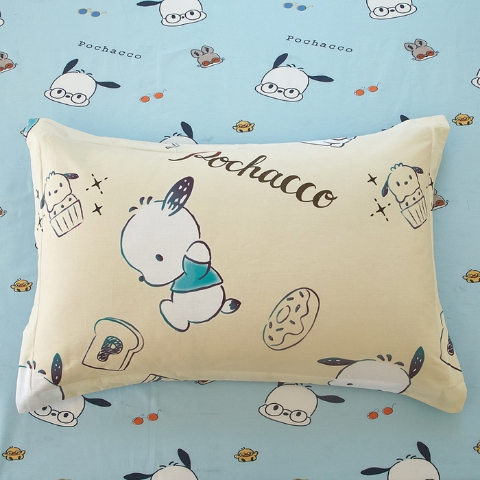 91家纺网 家纺一手货源 找家纺 蘭菲家纺 2024新款全棉小版卡通三丽鸥单被套 俏皮狗