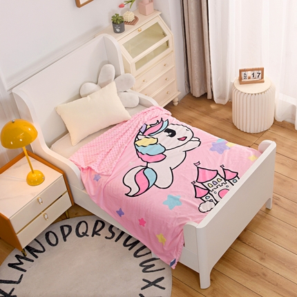 91家纺网 家纺一手货源 找家纺 （总）萌宝家纺 2024新款可拆洗A类儿童豆豆绒大豆冬被儿童婴儿绒春秋被安抚被