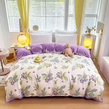 91家纺网 家纺一手货源 找家纺 （总）2024新款全棉加牛奶绒四件套单被套系列-单被套