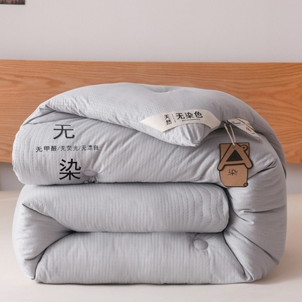 91家纺网 家纺一手货源 找家纺 （总）仁凯家纺 2024新款无染华夫格大豆子母被 拉链二合一 子母被春秋被加厚冬被 双胎被